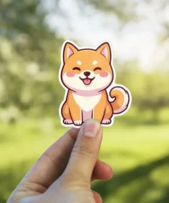 Shiba Inu Dog Vinyl Sticker #1