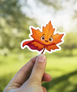 Super Hero Leaf Vinyl Sticker