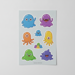 Blob Monster Vinyl Stickers