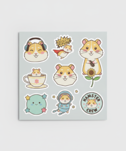Hampster Vinyl Stickers