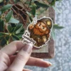 A chibi dwarf miner sticker with a red beard pointing up and saying 'I'm reminding you!'.